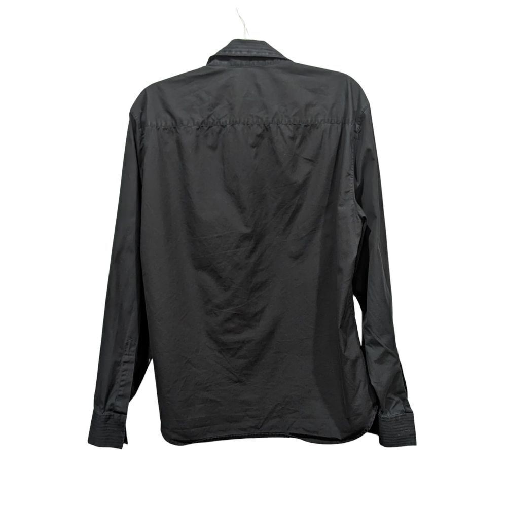 Armani Exchange Men's Black 100% Cotton French Cuff Button Down Shirt, M